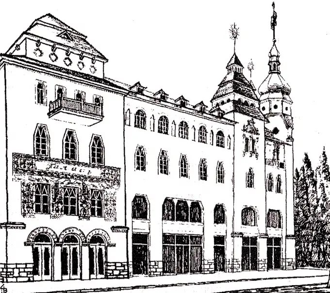 Проєкт фасаду будинку Хрінникова, виконаний Петром Фетисовим до 1910 року